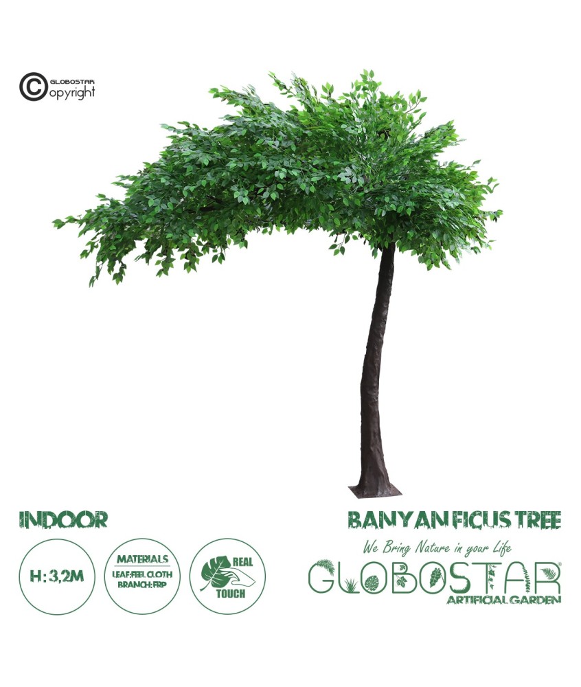 GloboStar® Artificial Garden BANYAN FICUS TREE 20186 Τεχνητό Διακοσμητικό Δέντρο Ινδική Συκιά Φίκος Υ320cm